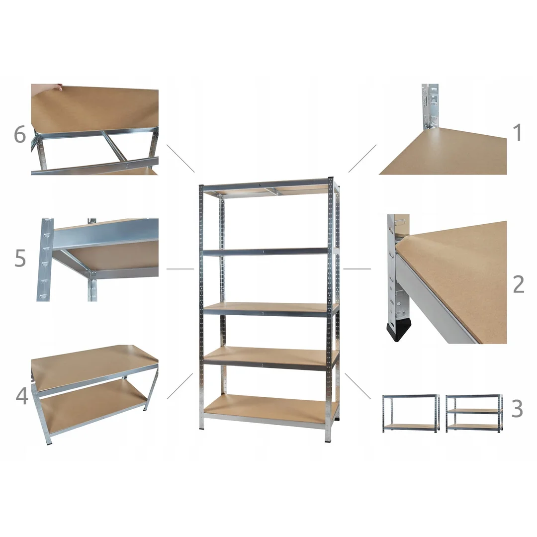Regał magazynowy 180x90x40 cm - 5 Półek — zdjęcie 4