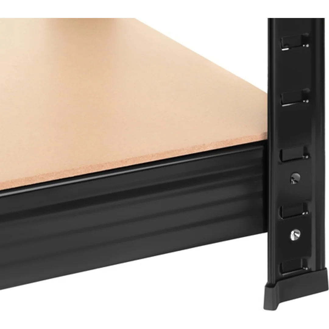 Regał Magazynowy PAKO Czarny 150x75x30 4 Półki 700 Kg — zdjęcie 13