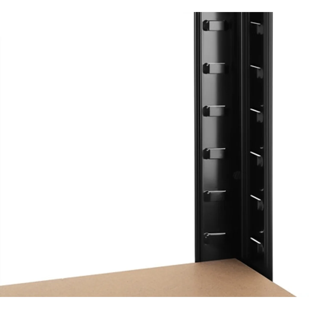 Regał Magazynowy PAKO Czarny 150x75x30 4 Półki 700 Kg — zdjęcie 15