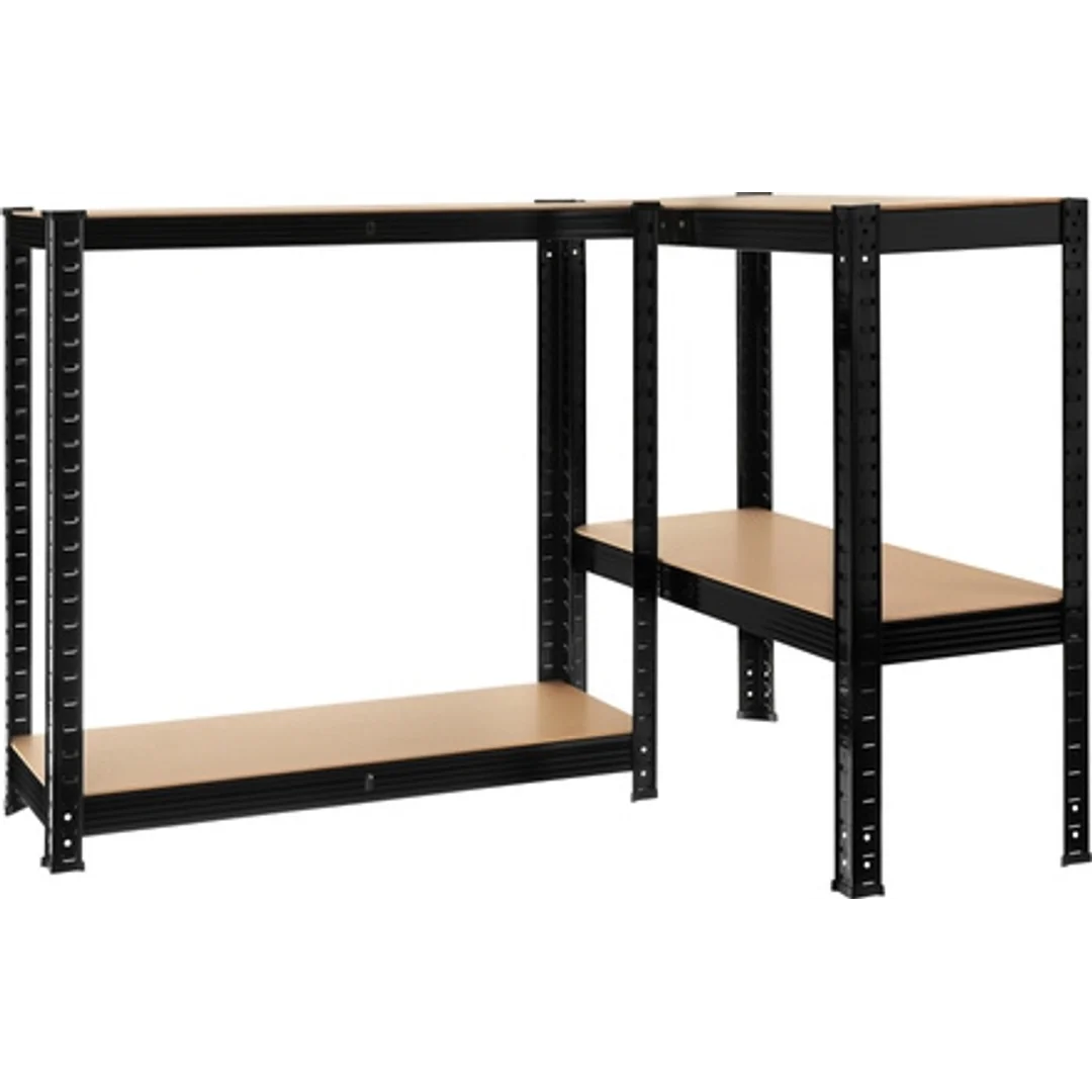 Regał Magazynowy PAKO Czarny 150x75x30 4 Półki 700 Kg — zdjęcie 16