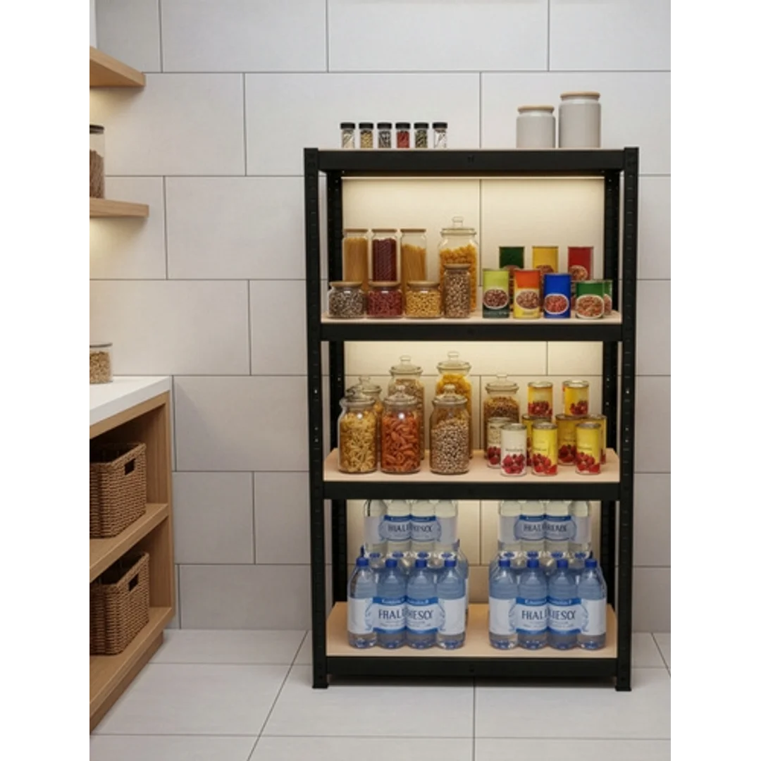 Regał Magazynowy PAKO Czarny 150x75x30 4 Półki 700 Kg — zdjęcie 22