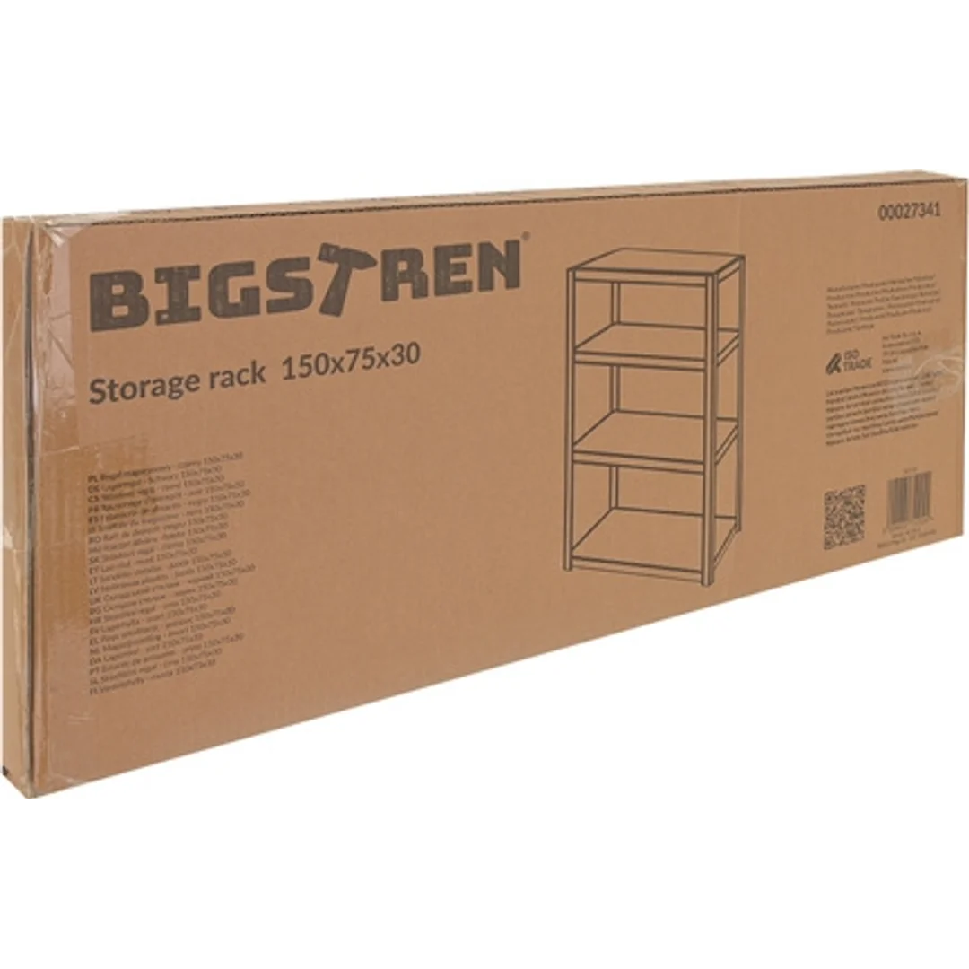 Regał Magazynowy PAKO Czarny 150x75x30 4 Półki 700 Kg — zdjęcie 5
