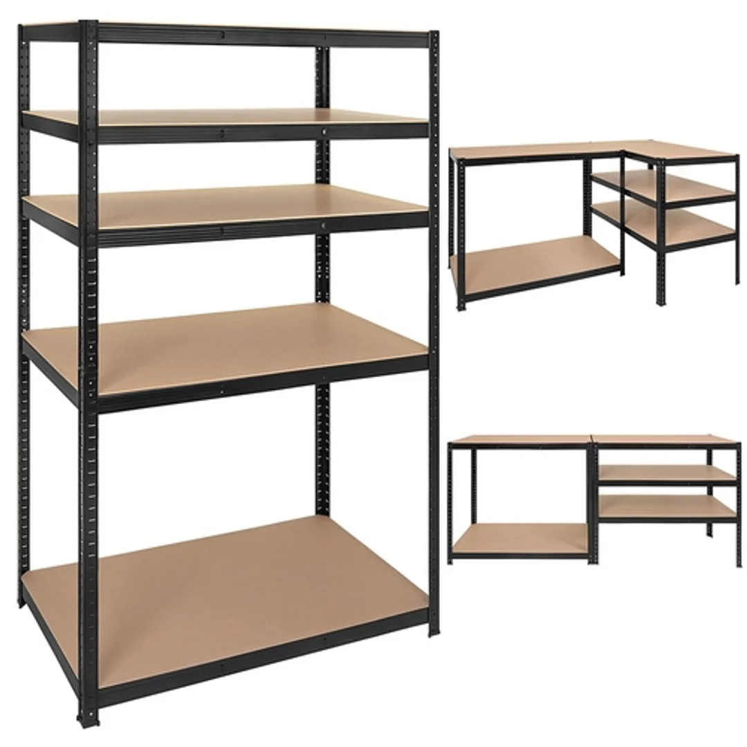 Regał Magazynowy PAKO Czarny 180x100x60 5 Półek 1000 Kg — zdjęcie 19