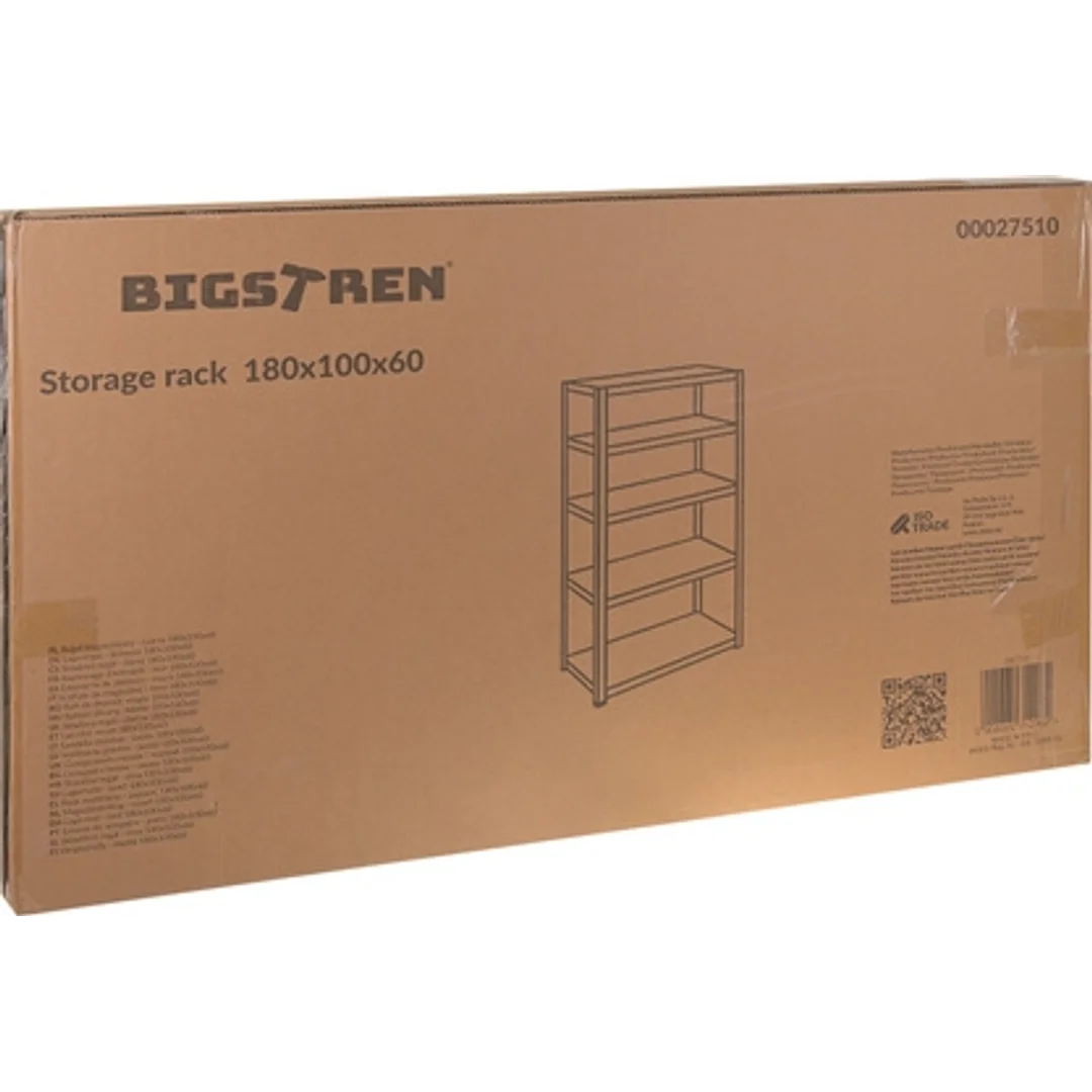 Regał Magazynowy PAKO Czarny 180x100x60 5 Półek 1000 Kg — zdjęcie 5