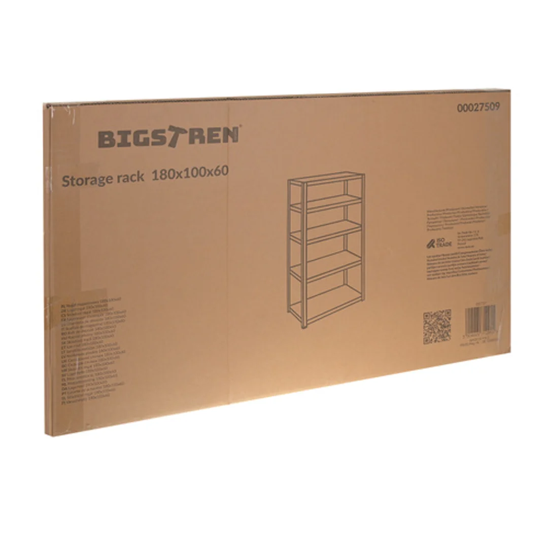 Regał Magazynowy PAKO Srebrny 180x100x60 5 Półek 1000 Kg — zdjęcie 21