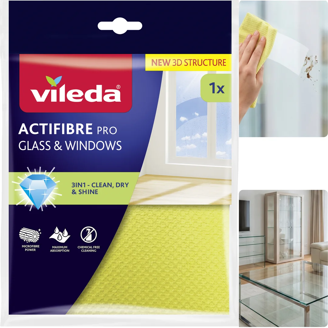 Ściereczka Vileda ACTIFIBRE PRO do szkła i okien 1 szt. — zdjęcie 2