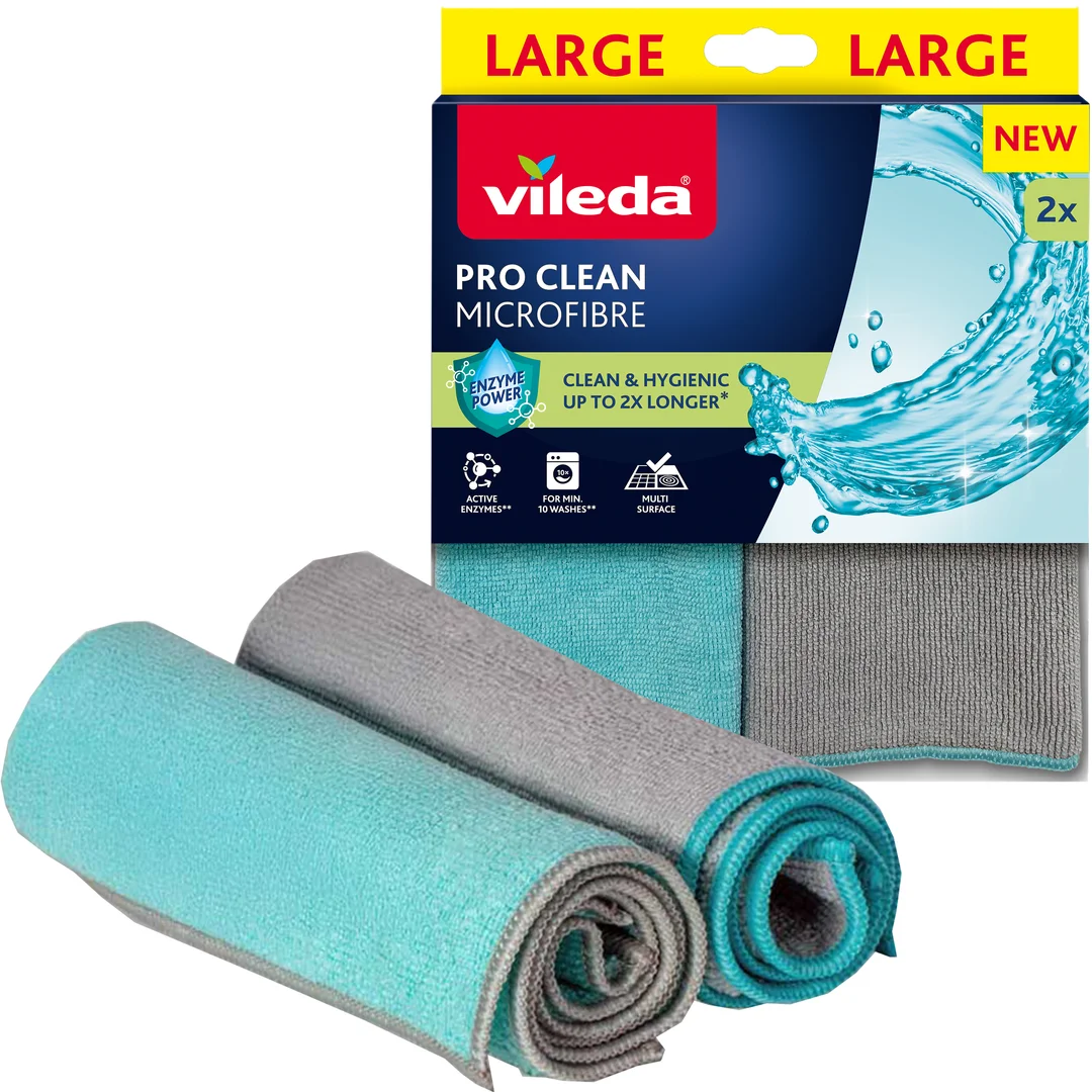 Ściereczka z mikrofibry z enzymami Vileda Pro Clean 2 szt. — zdjęcie 2