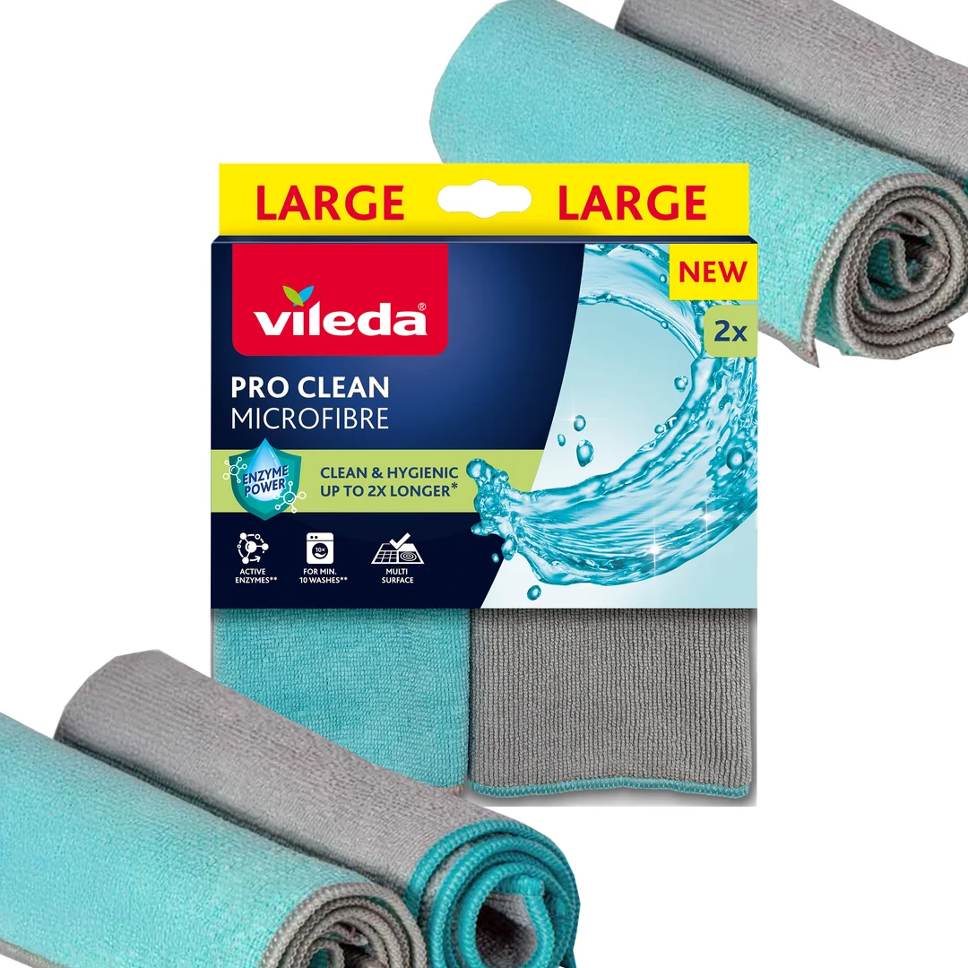 Ściereczka z mikrofibry z enzymami Vileda Pro Clean 2 szt. — zdjęcie 4