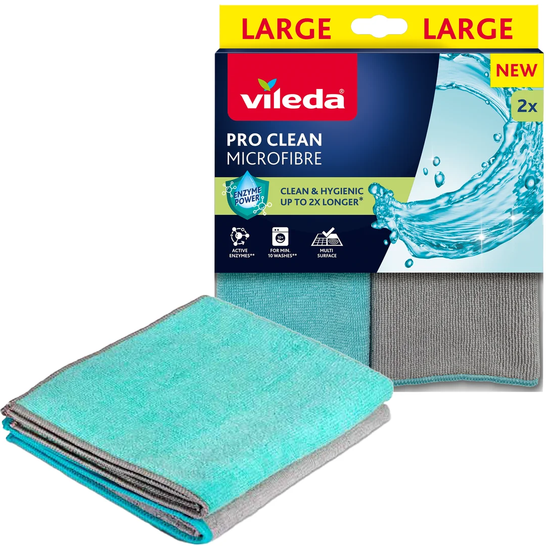 Ściereczka z mikrofibry z enzymami Vileda Pro Clean 2 szt. — zdjęcie 5