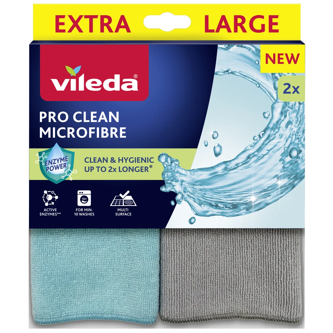 Ściereczka z mikrofibry z enzymami Vileda Pro Clean 2 szt. — zdjęcie 6