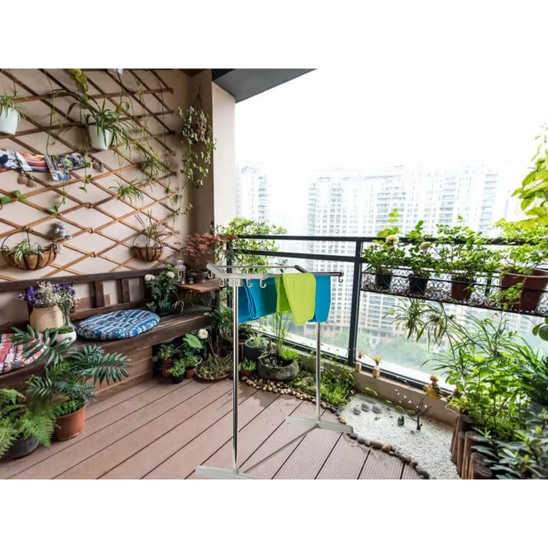 Suszarka Na Pranie Bieliznę Ubrania Na Balkon 77x70x35cm 27010 — zdjęcie 6