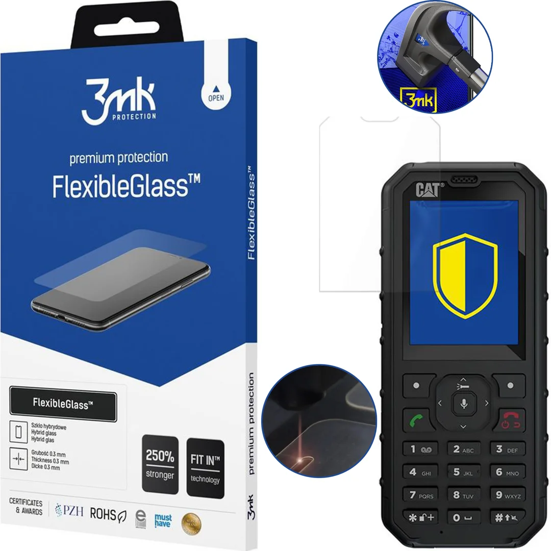 Szkło Hybrydowe CAT B35 - 3mk FlexibleGlass — zdjęcie 2