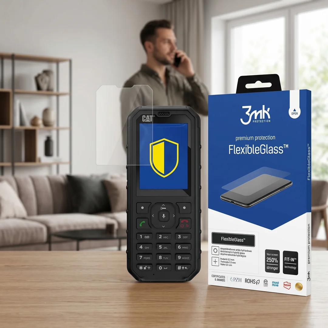 Szkło Hybrydowe CAT B35 - 3mk FlexibleGlass — zdjęcie 4