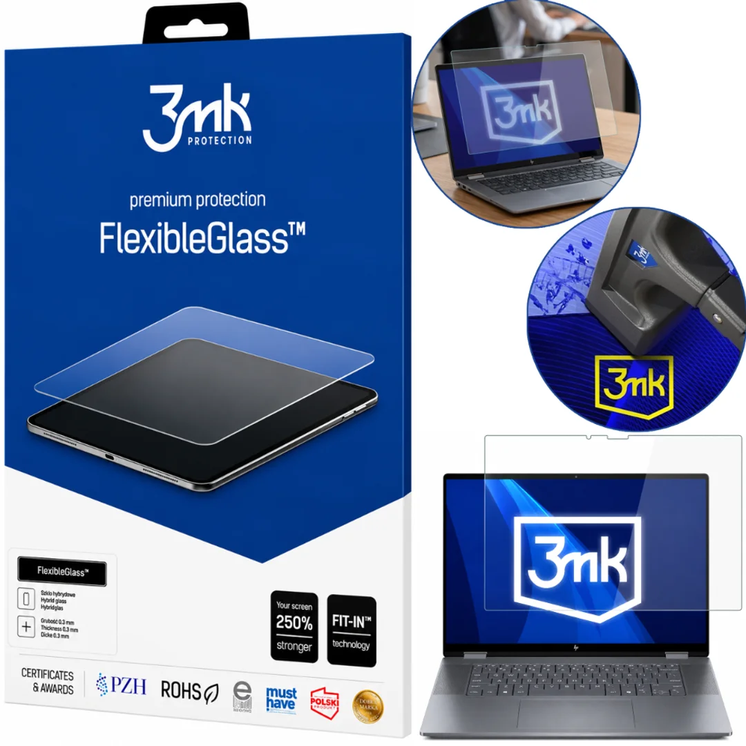 Szkło Hybrydowe HP OmniBook X Flip NG AI 14" - up to 15" 3mk FlexibleGlass — zdjęcie 3