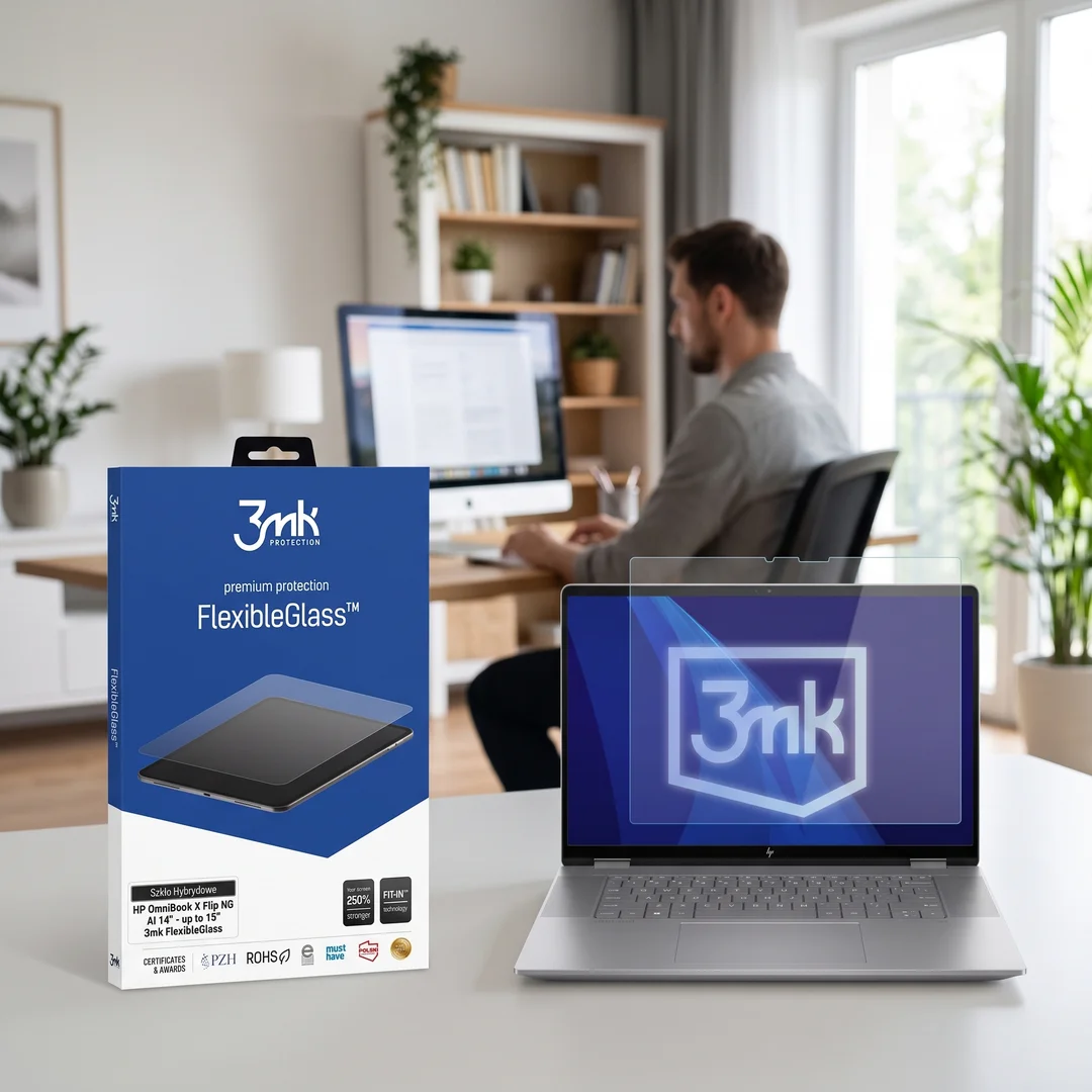 Szkło Hybrydowe HP OmniBook X Flip NG AI 14" - up to 15" 3mk FlexibleGlass — zdjęcie 5