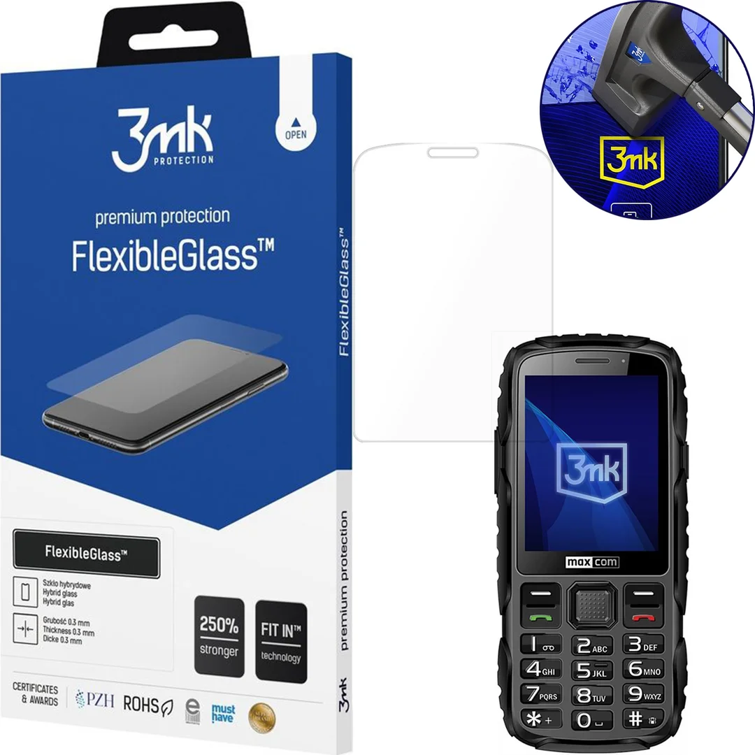 Szkło Hybrydowe Maxcom Strong MM920 - 3mk FlexibleGlass — zdjęcie 2