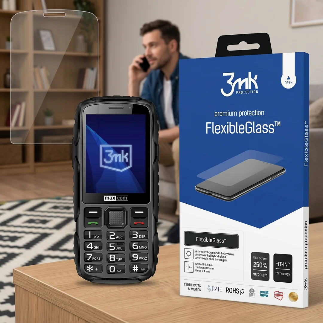 Szkło Hybrydowe Maxcom Strong MM920 - 3mk FlexibleGlass — zdjęcie 4