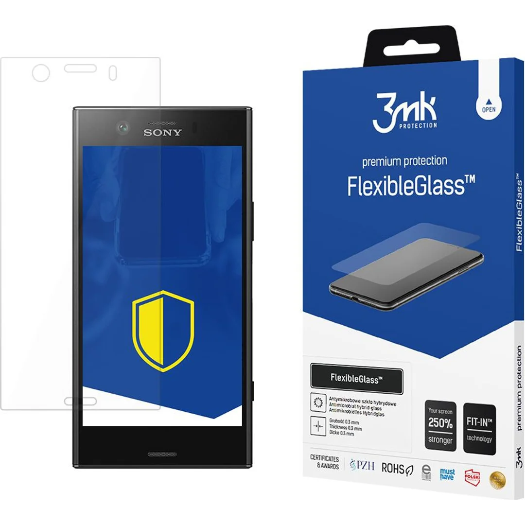 Szkło Hybrydowe Sony Xperia XZ1 Compact - 3mk FlexibleGlass — zdjęcie 5