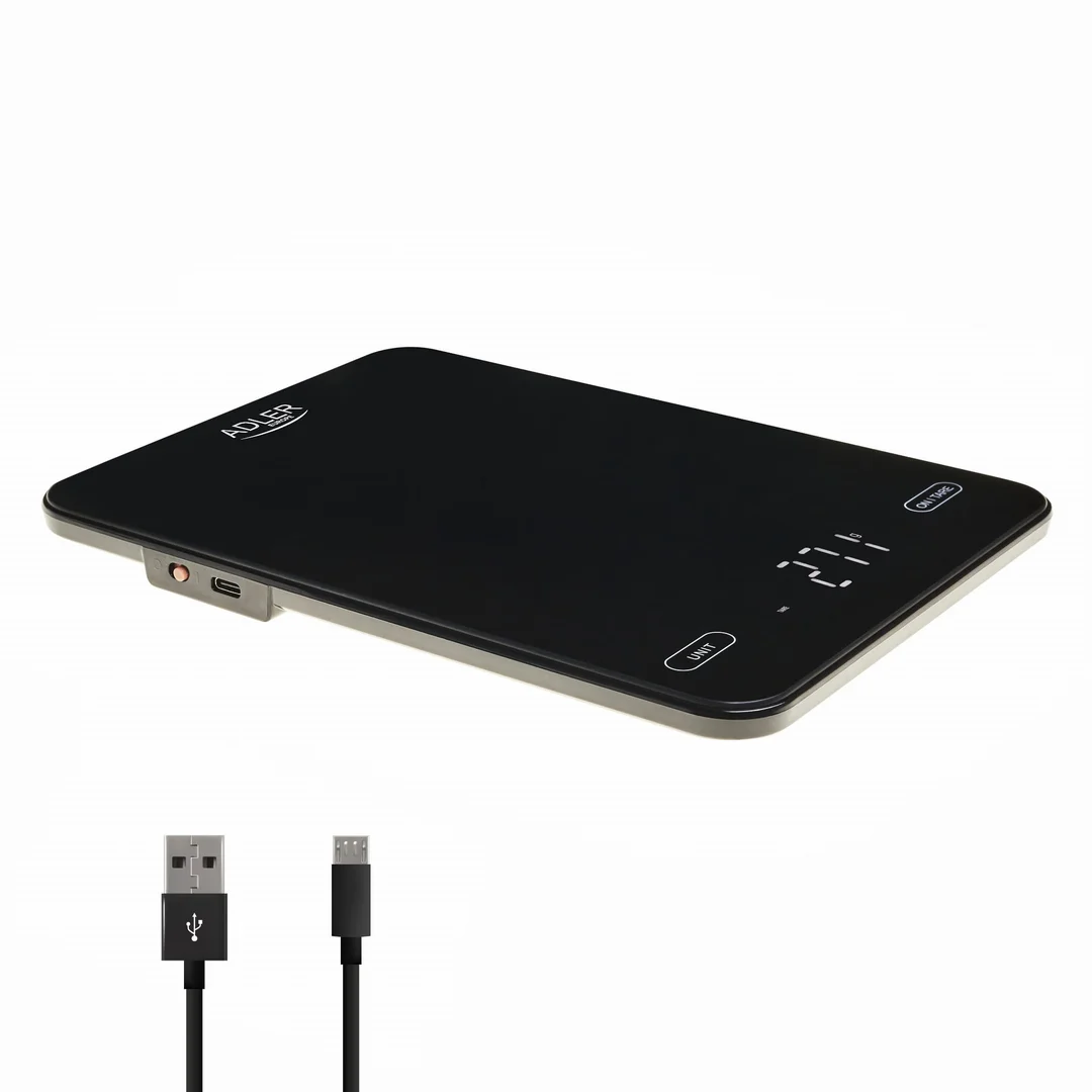 Waga Kuchenna 10 kg Ładowana Przez USB ADLER AD 3177b — zdjęcie 3