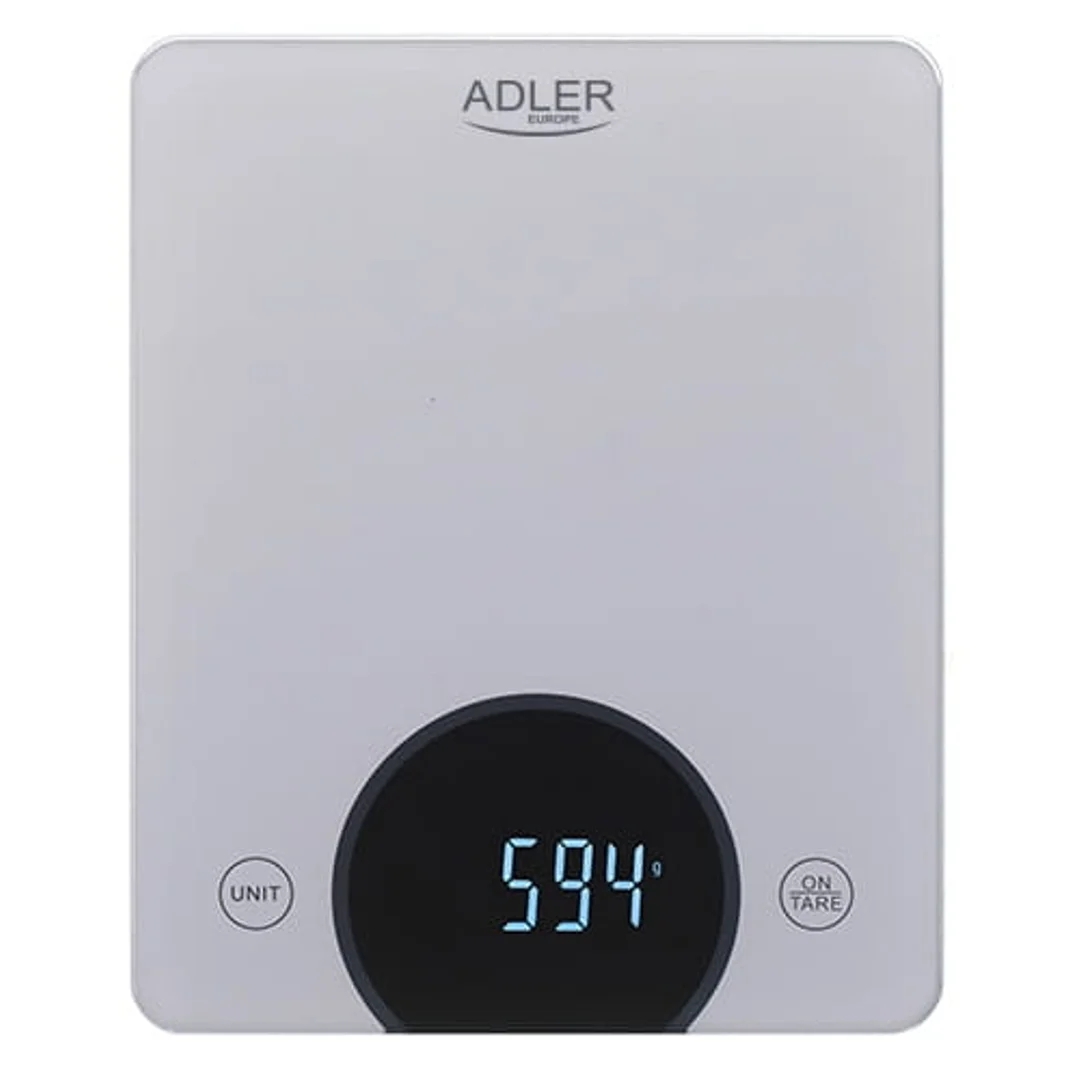 Waga Kuchenna - do 10kg - LED ADLER AD 3173 silver — zdjęcie 5