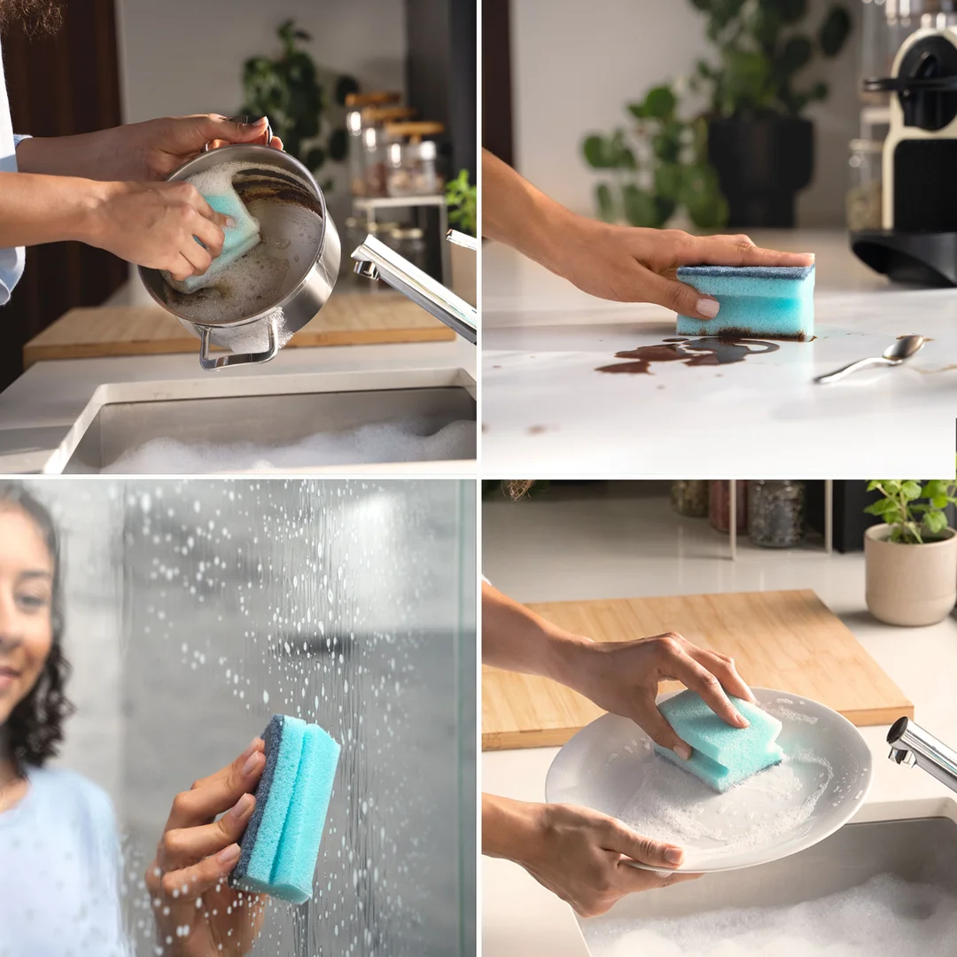Zmywak profilowany z enzymami Vileda Pro Clean 3 szt. — zdjęcie 14