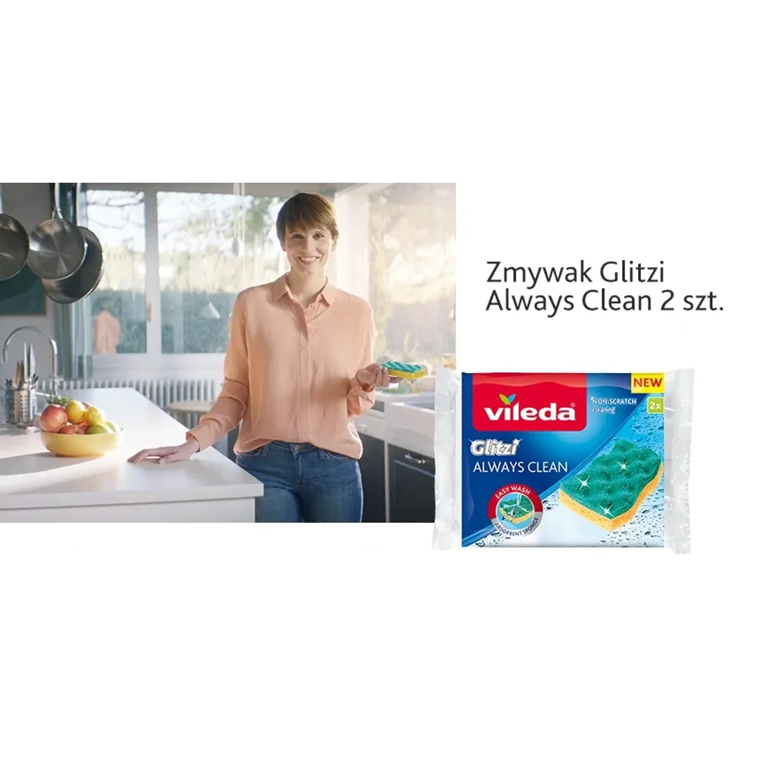 Zmywak wiskozowy Vileda Glitzi Always Clean 2 szt. — zdjęcie 7