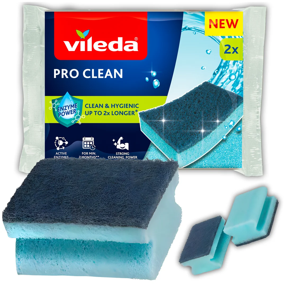 Zmywak z enzymami Vileda Pro Clean 2 szt. — zdjęcie 3