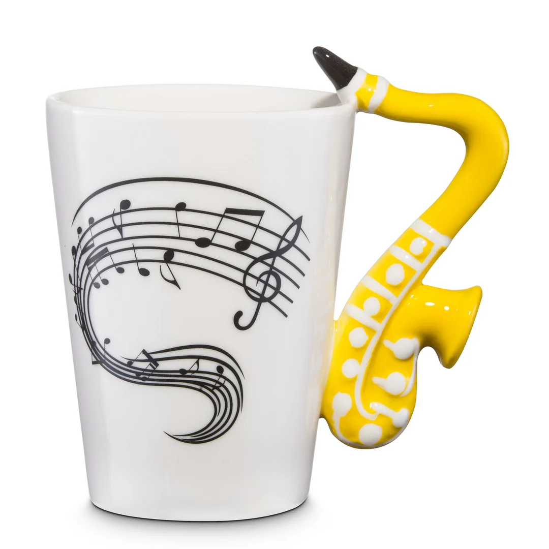 Kubek Muzyka - Saksofon - w pudełku prezentowym - prezent dla fana jazzu — zdjęcie 4