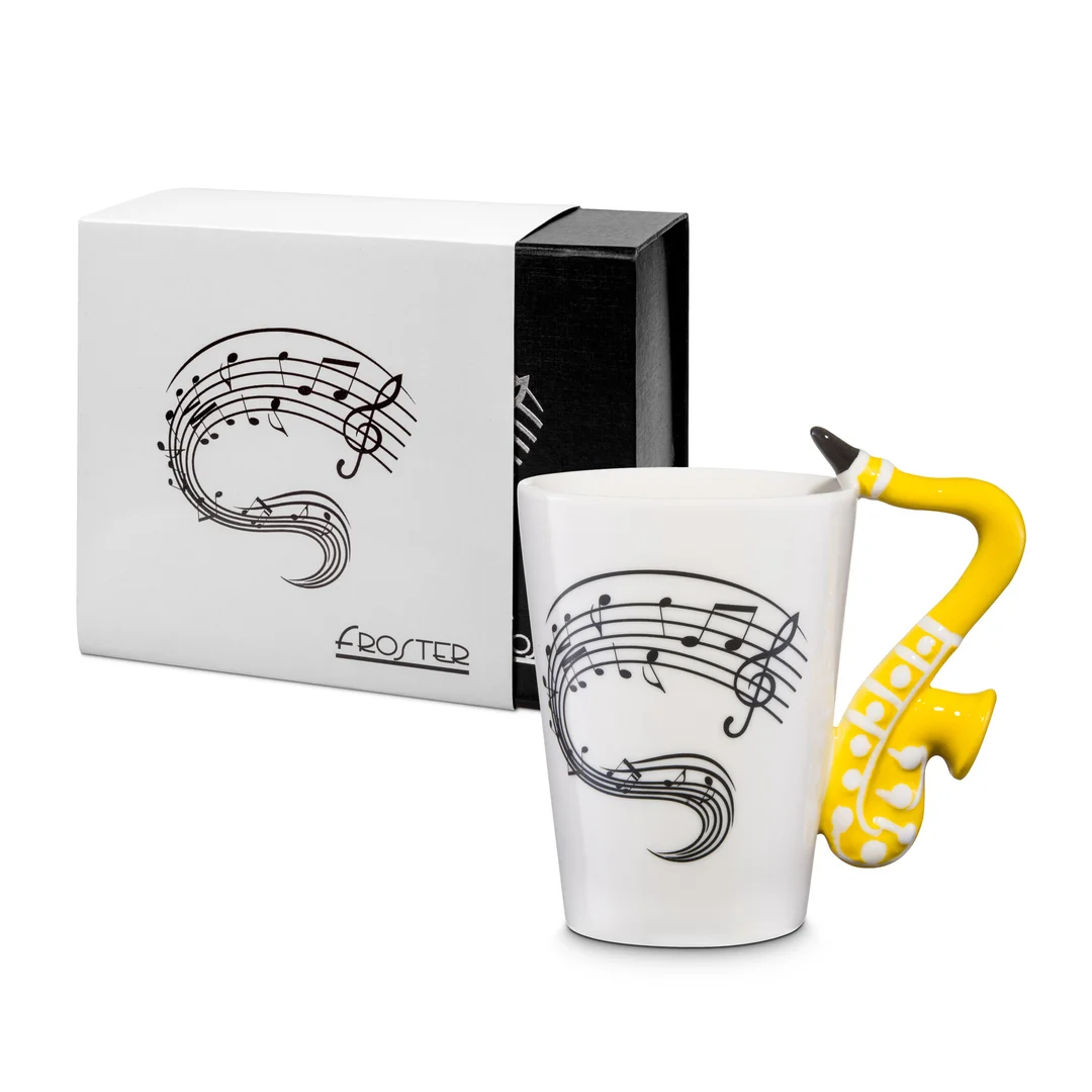 Kubek Muzyka - Saksofon - w pudełku prezentowym - prezent dla fana jazzu — zdjęcie 5