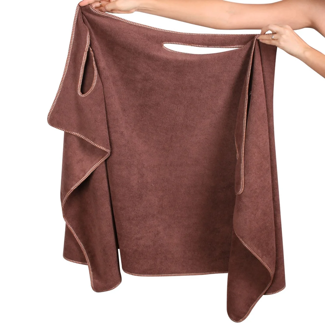 Ręczniko - Szlafrok brąz ręcznik kilt do sauny SPA — zdjęcie 3