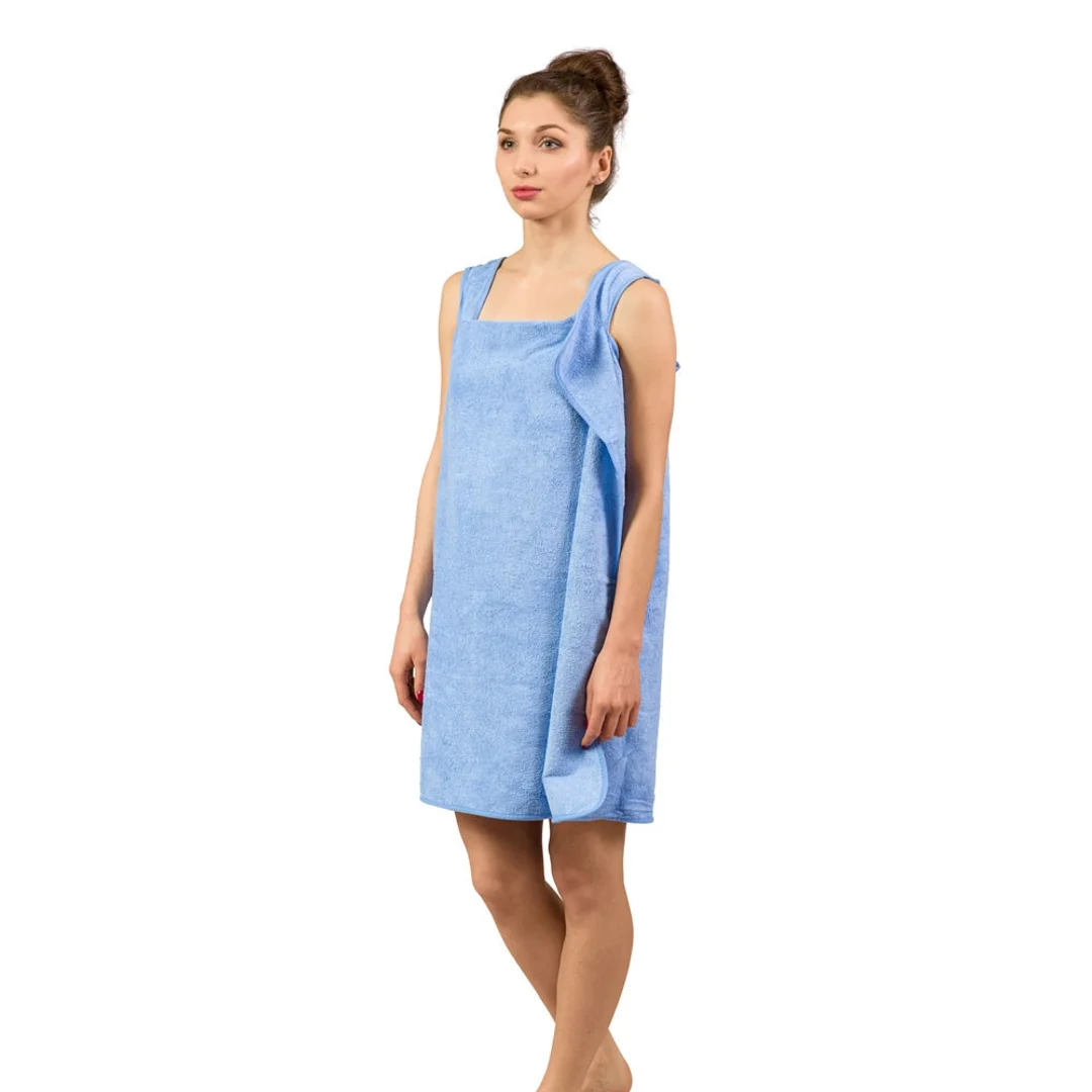 Ręczniko - Szlafrok niebieski kilt do sauny SPA — zdjęcie 2