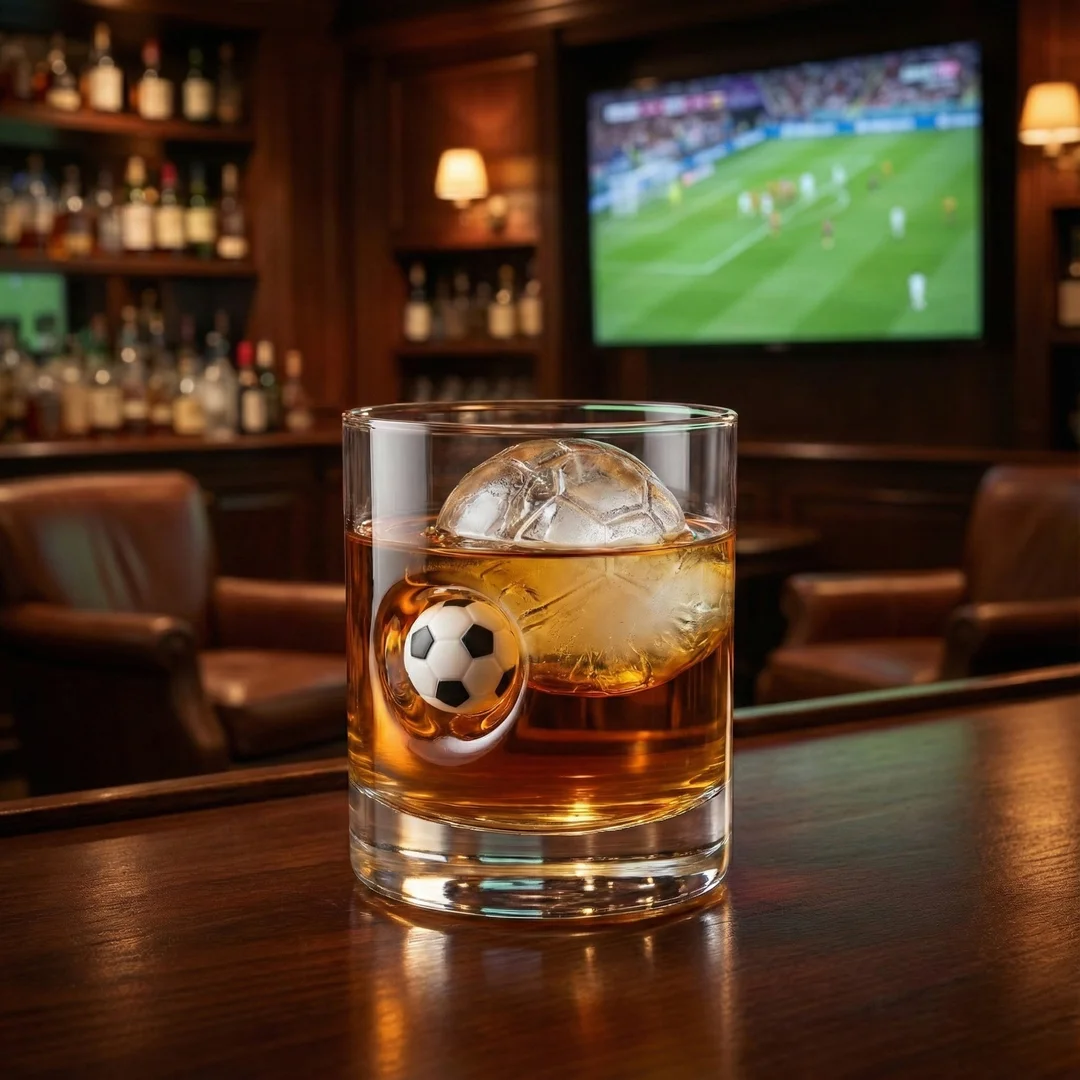 Szklanka do whisky z piłką - prezent dla kibica, piłkarza, faceta, męża — zdjęcie 5