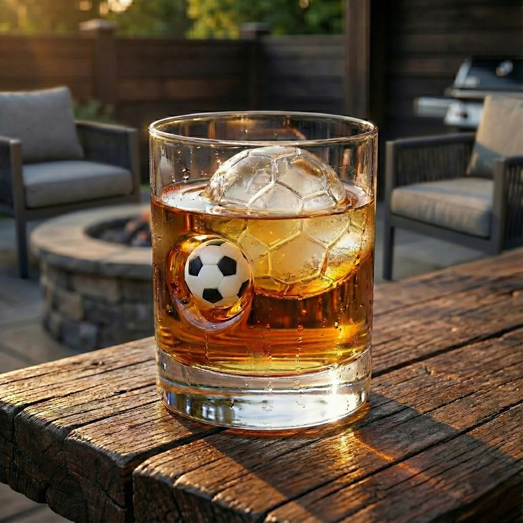Szklanka do whisky z piłką - prezent dla kibica, piłkarza, faceta, męża — zdjęcie 7