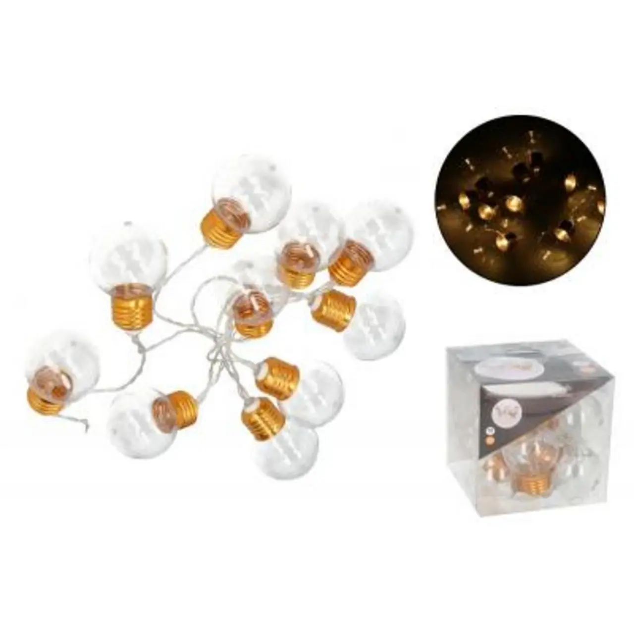 girlanda świetlna led lampki żarówki 165cm