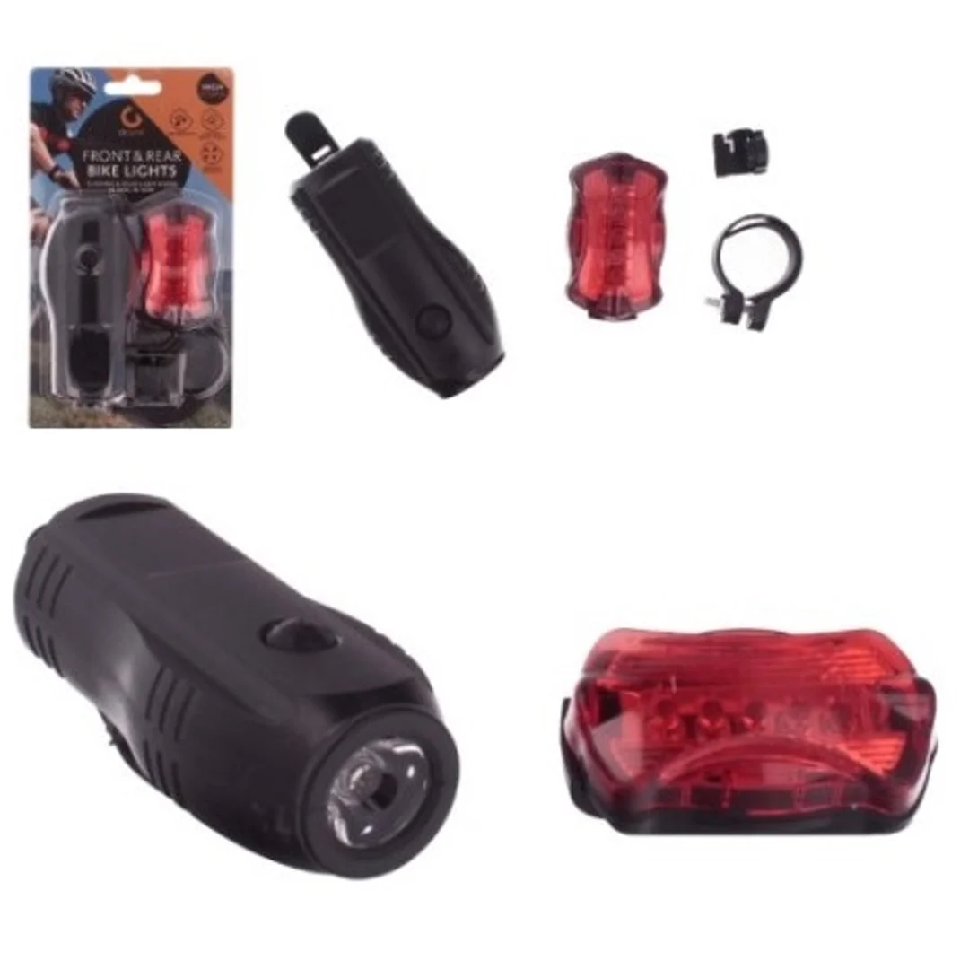 Lampy rowerowe LED przód+tył 10036