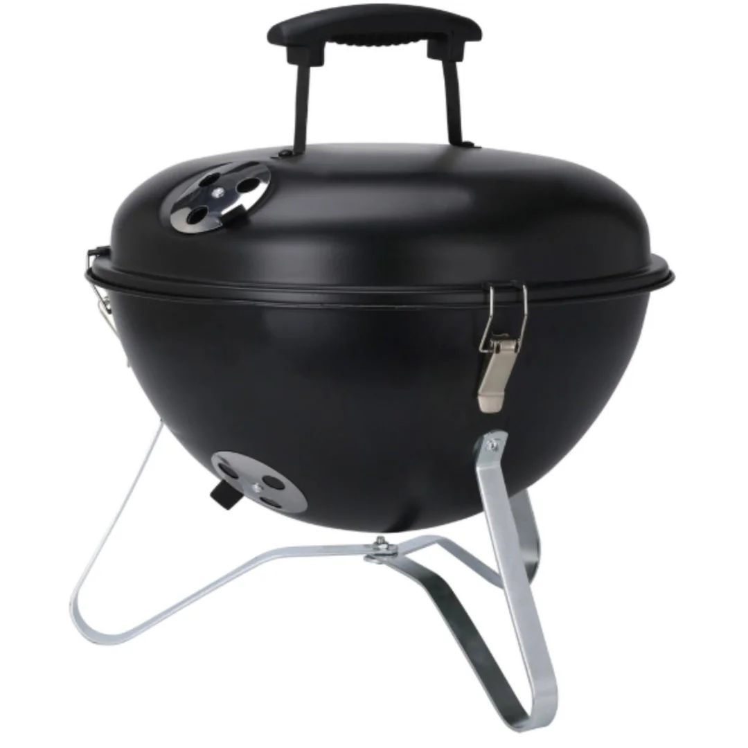 GRILL TURYSTYCZNY KOCIOŁEK KULISTY 34x37CM CZARNY