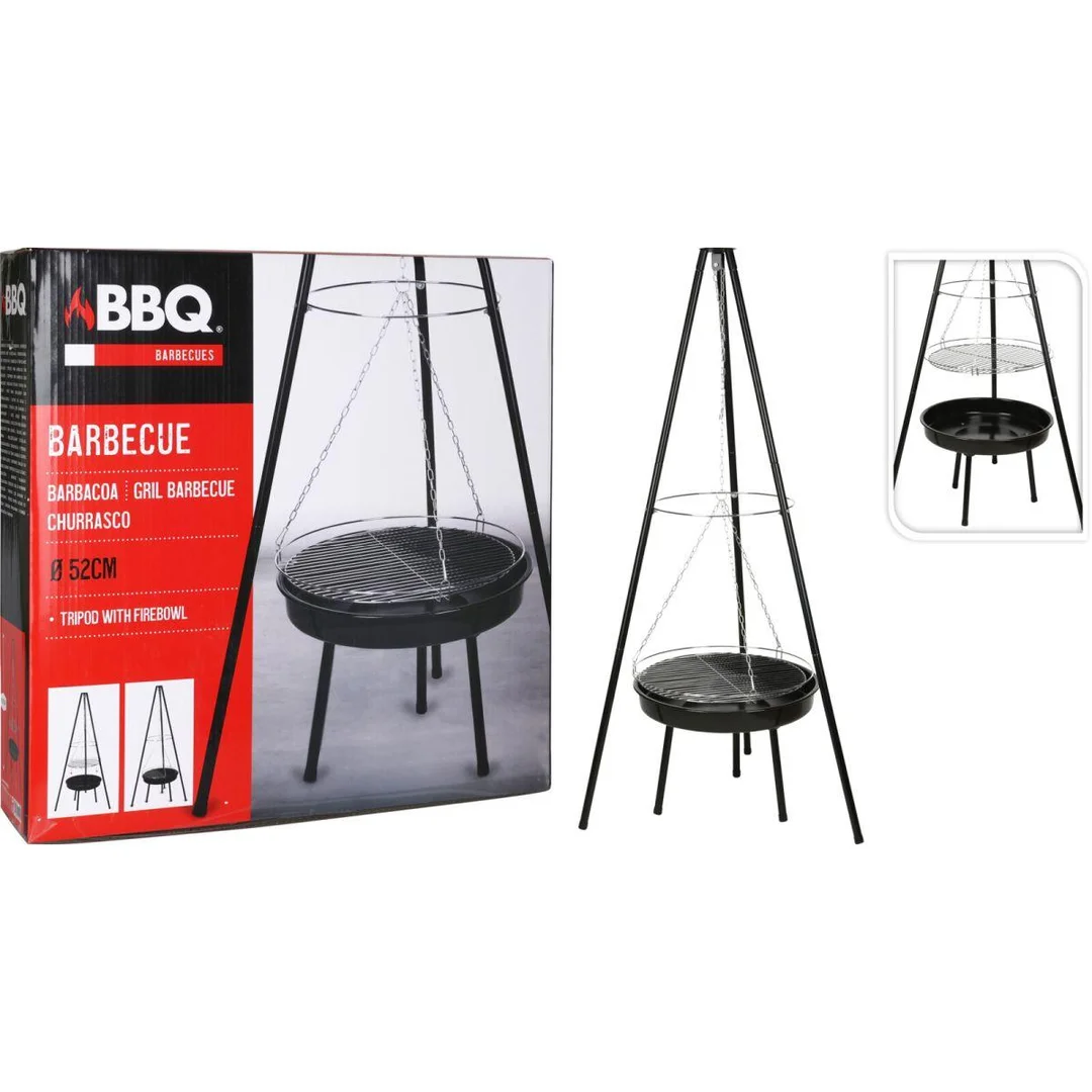 GRILL OGRODOWY WISZĄCY NA TRÓJNOGU 52CM - 7