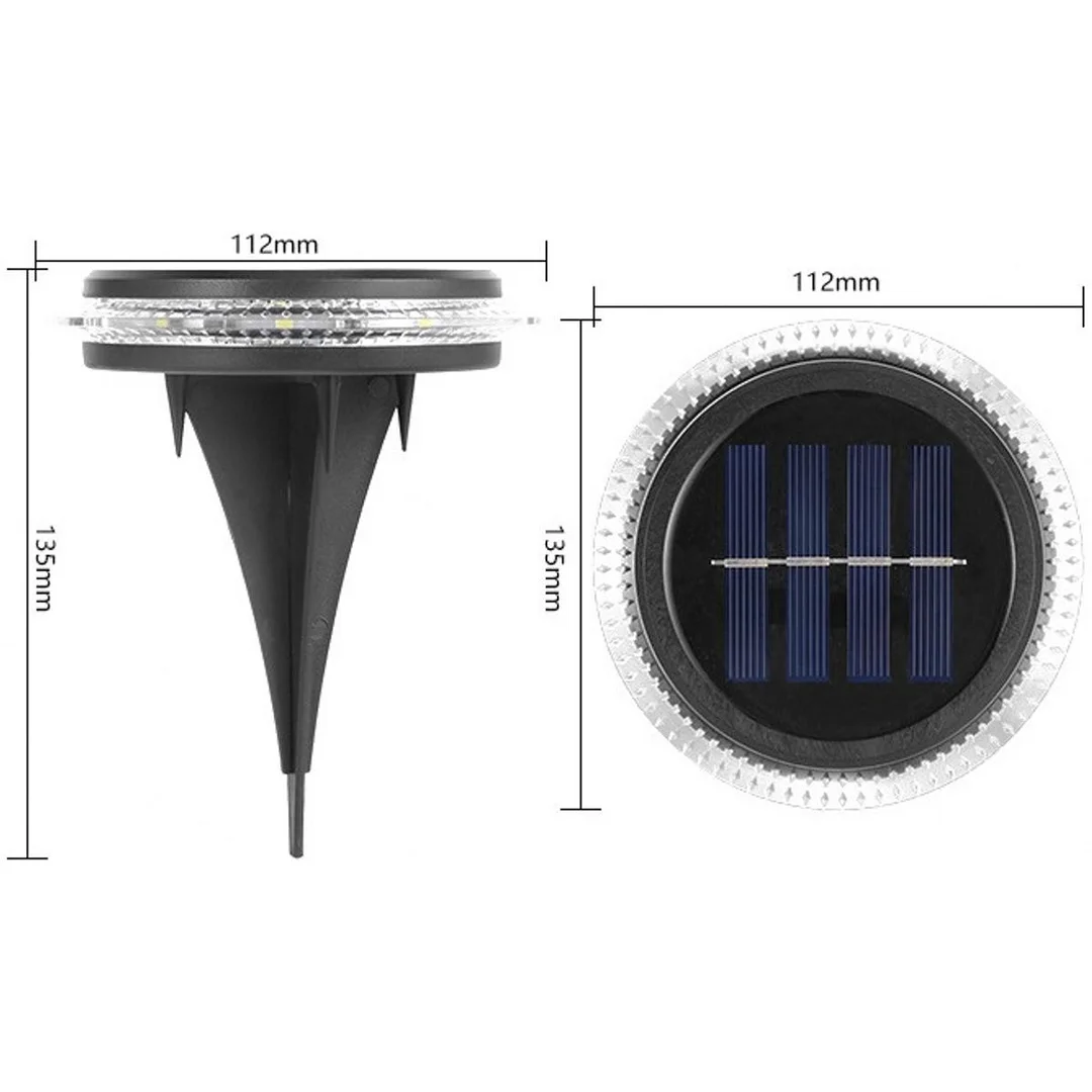 LAMPY SOLARNE DYSKOWE DO WBICIA W GRUNT LUB MONTAŻU NA ŚCIANIE KPL.2SZT - 20