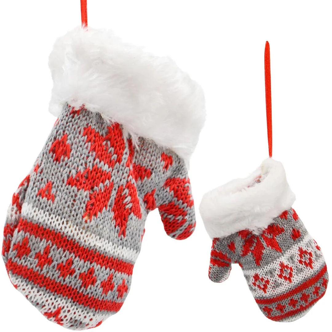 ZAWIESZKA RĘKAWICZKA NA PREZENTY 12CM SZARA - 7