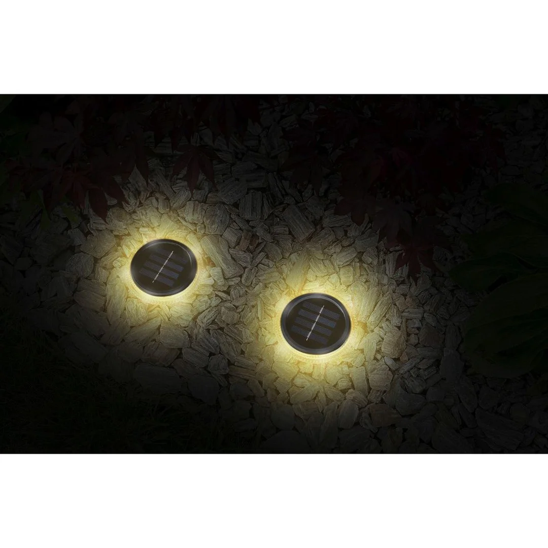 LAMPY SOLARNE DYSKOWE DO WBICIA W GRUNT LUB MONTAŻU NA ŚCIANIE KPL.2SZT - 17