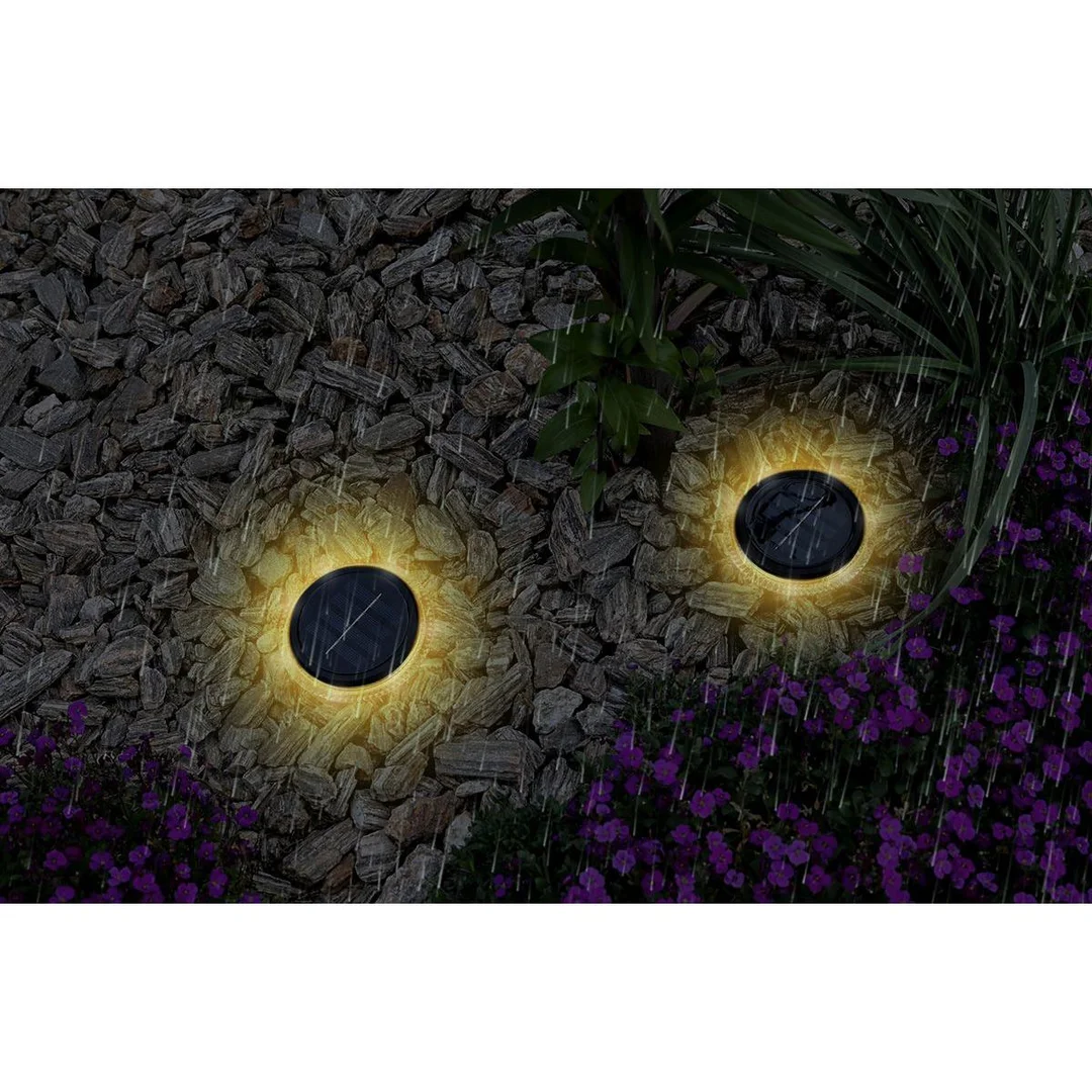 LAMPY SOLARNE DYSKOWE DO WBICIA W GRUNT LUB MONTAŻU NA ŚCIANIE KPL.2SZT - 18