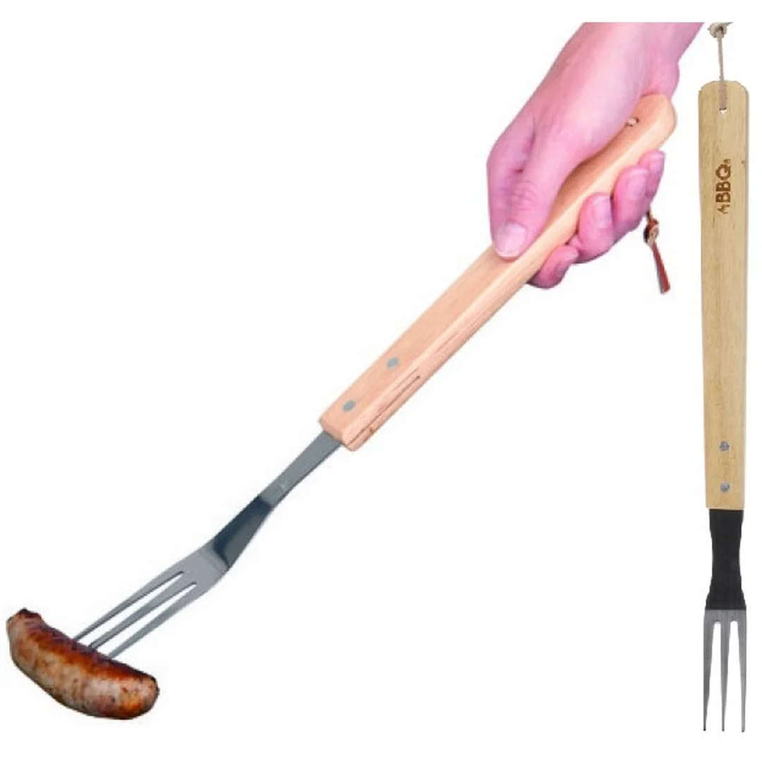 WIDELEC DO GRILLA 46CM Z DREWNIANĄ RĄCZKĄ - 1