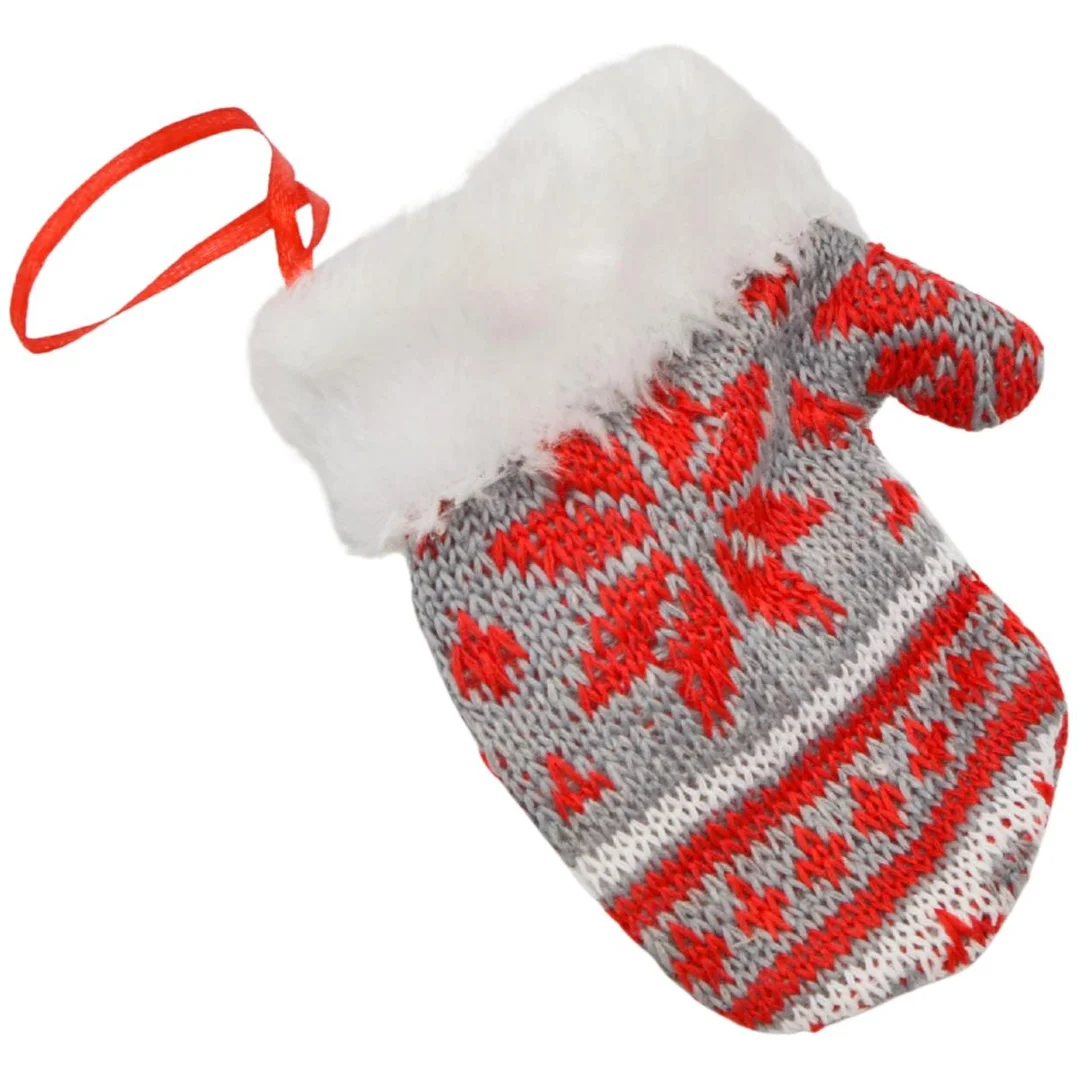 ZAWIESZKA RĘKAWICZKA NA PREZENTY 12CM SZARA - 3