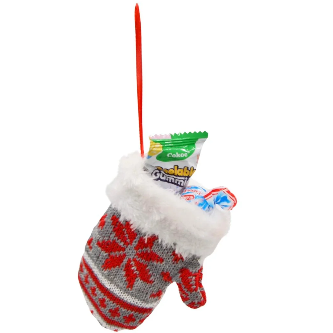 ZAWIESZKA RĘKAWICZKA NA PREZENTY 12CM SZARA - 4