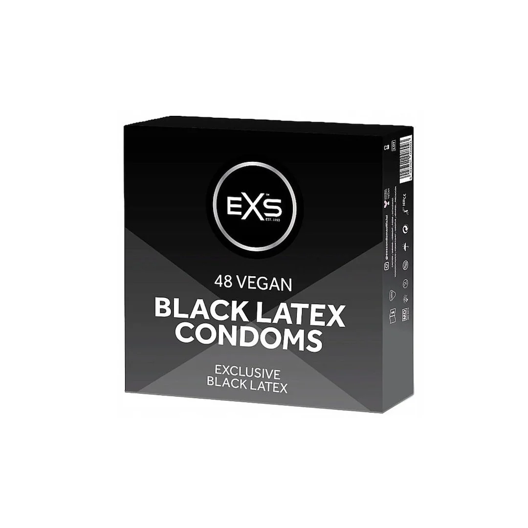 PREZERWATYWY 48 SZT. EXS BLACK LATEX CONDOMS - 1