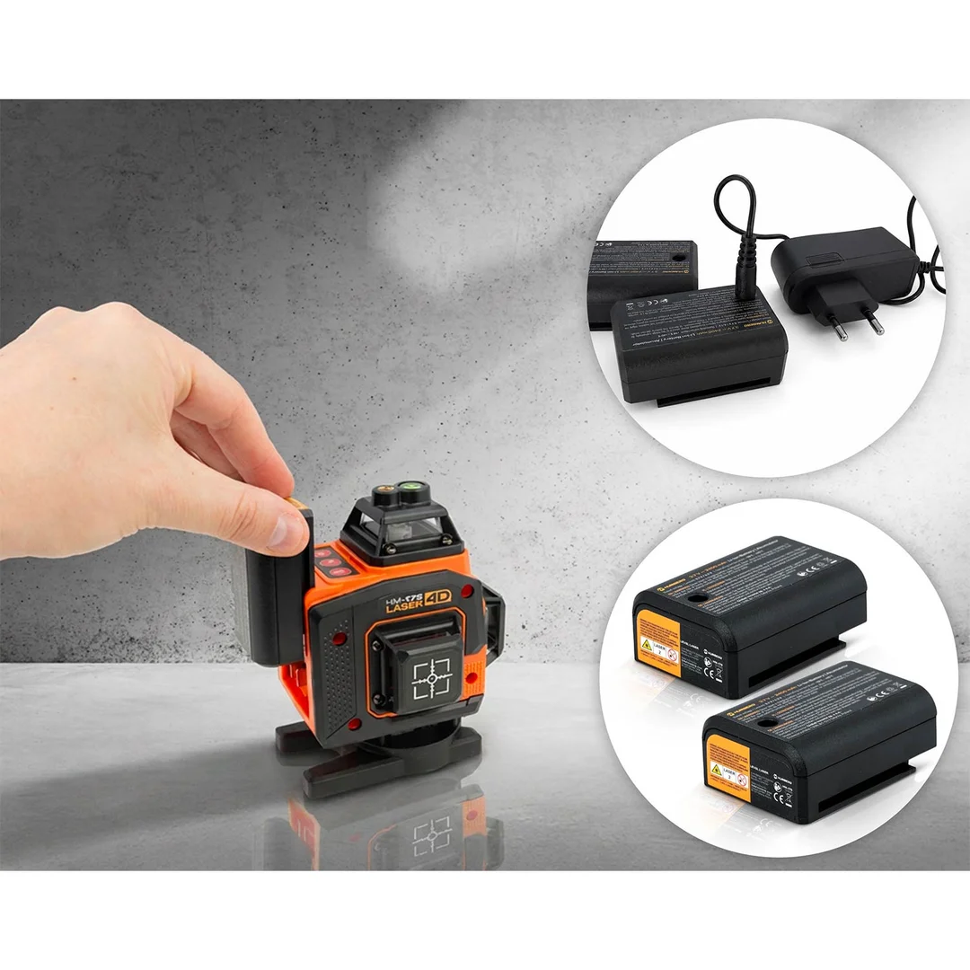 Poziomica laserowa laser krzyżowy w walizce + akcesoria Humberg HM-175 - 20