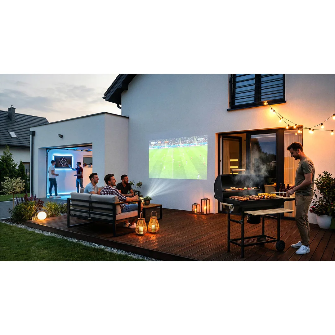 Grill węglowy ogrodowy beczka z kominem półki + termometr + popielnik Berdsen BD-895 czarny