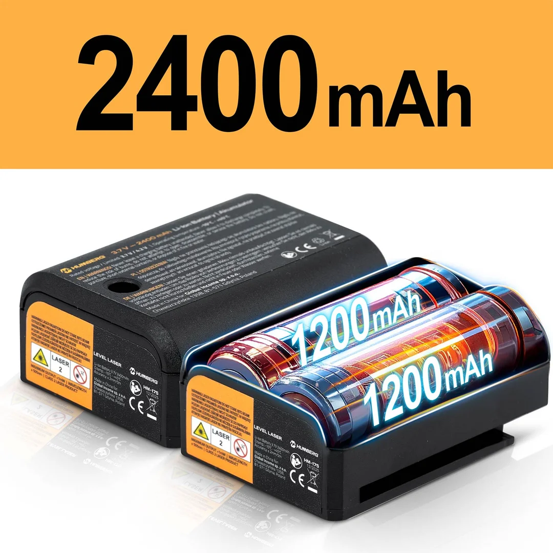 Poziomica laserowa laser krzyżowy w walizce + akcesoria Humberg HM-175 - 9