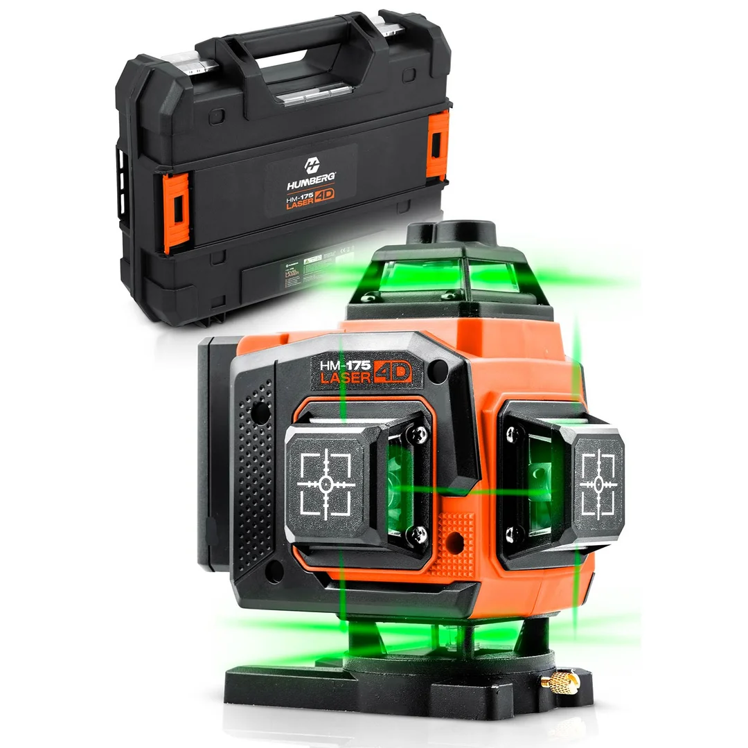 Poziomica laserowa laser krzyżowy w walizce + akcesoria Humberg HM-175 - 3