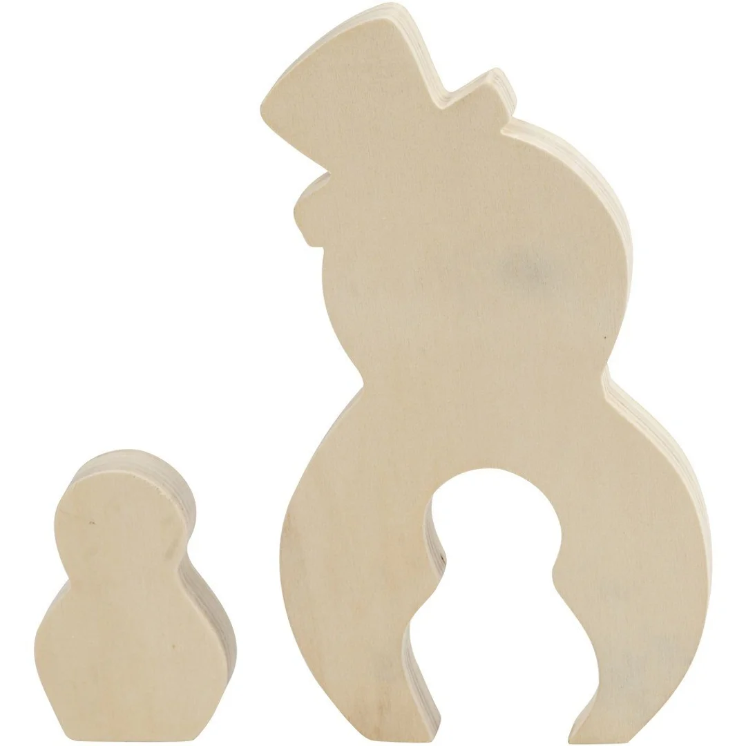 Bałwanek 2w1 H: 20 i 7,5 cm sklejka